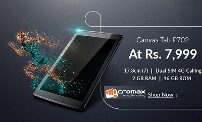 India Desire : Buy Micromax Canvas Tab P702 16GB 4G Calling Tablet At Rs 7999 From Snapdeal